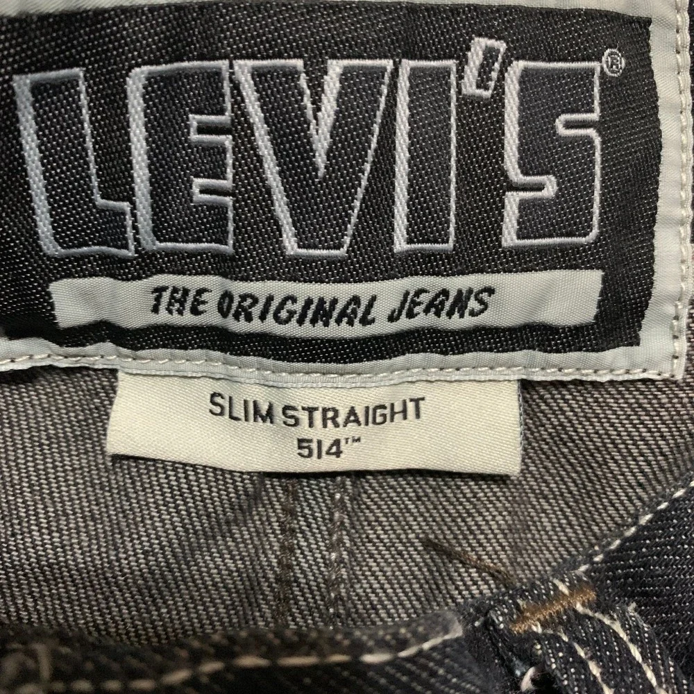 Levi's 514 Jeans Slim Straight Men's Black Denim Size 32x30‎